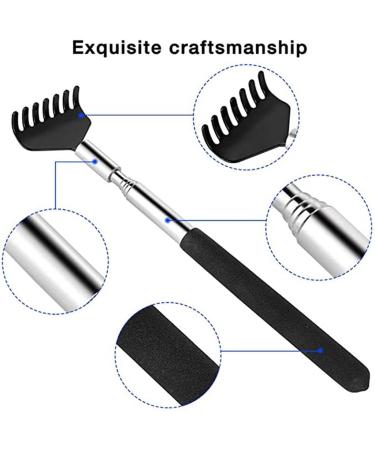 F Fityle 2 Pack Portable Extendable Back Scratcher - Telescopic Massager for Home Itching Relief (Black 8.27 to 26.77 inches) - Ideal for Travel & Comfort - Buy Online on GoSupps.com