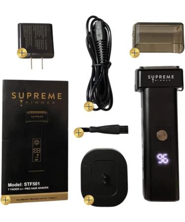 Supreme Trimmer Mens Trimmer & Foil Shaver - ST5220 STF501 Set for Mustache, Beard, Travel - Electric Razor for Men - T Shaper & T Fader - Buy Online on GoSupps.com