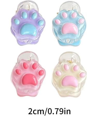xbiez Mini Claw Clip Hairpin Y2K Headdress with Jelly Kitten Claw Paw Y2K Paw Hairpin Ladies Headwear Hair Styling Tools Blue - Buy Online on GoSupps.com