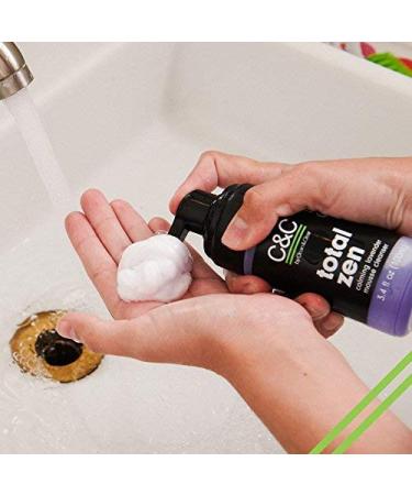 C&C by Clean & Clear Total Zen Calming Lavender Mousse Facial Cleanser to Remove Dirt Relaxing Oil-Free Face Wash for Sensitive Skin Not Tested on Animals 3.4 fl. oz. - Buy Online on GoSupps.com