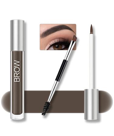 Waterproof Eyebrow Gel for Long Lasting Highly Tinted Liquid Eye Brow Makeup Sweatproof Natural (Black Brown) - Buy Online on GoSupps.com