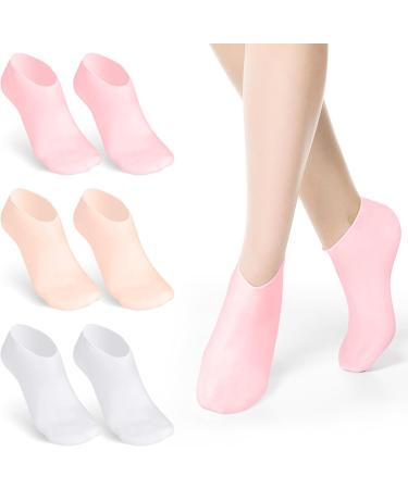 ACWOO Moisturizing Socks Overnight 3 Pairs Cosmetic Lotion Moisturizing Socks for Women and Men Soft Silicone Foot Spa Moisturizing Socks Overnight Absorbing for Dry Cracked Feet - Buy Online on GoSupps.com