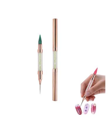 Dual End Rhinestone Pen Tool Nail Rhinestone Picker Dotting Tool Diamond Painting Dotting Pen Nail Art Dotting Pen Pick Up Applicator Dual Tips Dotting Pen Beads for DIY Nail Art Crafts (A)