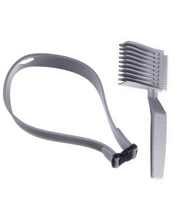 ZOKJSW 2 PCs hairdressing combat and cut -out shaving template curved silicone haircut strap hair cutting instructions Great DISCONOR HIB
