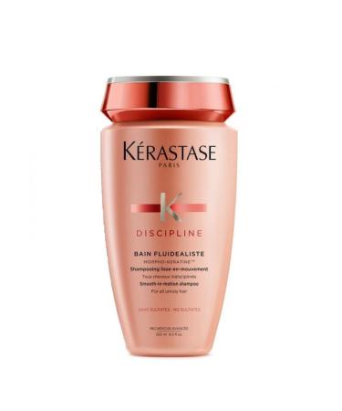 K rastase Discipline Bain Fluidealiste Shampoo Smoothing Anti-Frizz Shampoo Leaves Hair Feeling Soft and Nourished With Morpho-Keratine Sulfate-free For All Hair Types 250ml