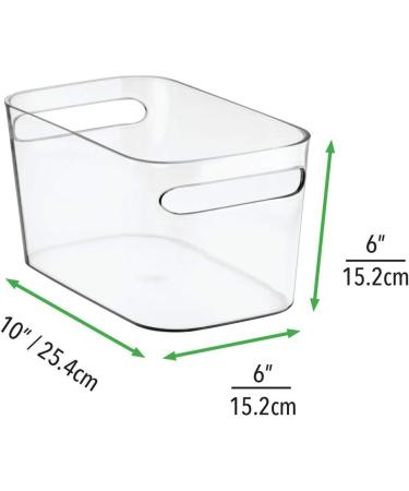 Shop MDesign Bathroom Storage Basket - Versatile Organizer for Cosmetics Shampoo Lotion & Towels - Transparent Design for Stylish Organization - Buy Online on GoSupps.com