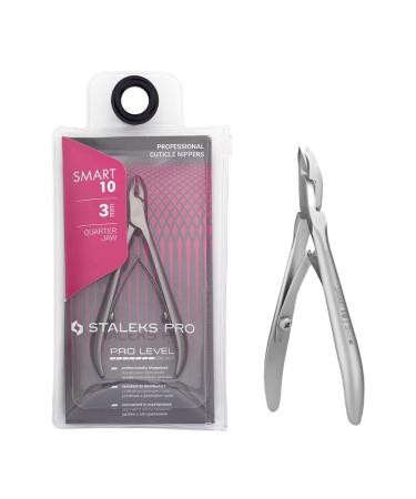STALEKS PRO Professional Cuticle Pliers 3mm Stainless Steel NS-10-3