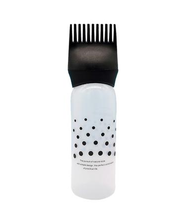Oil Scalp Applicator Bottle Applicator Brush with Graduated Scale - Hair Oiling Applicator Bottle Hair Dye Brush Bottle for Hair Dyeing Black