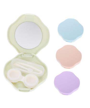 Lurrose 4 Series Box care box for colored contact lenses contact lens container kit portable glasses case eye contact case reusable contact lens container small travel pp carrier