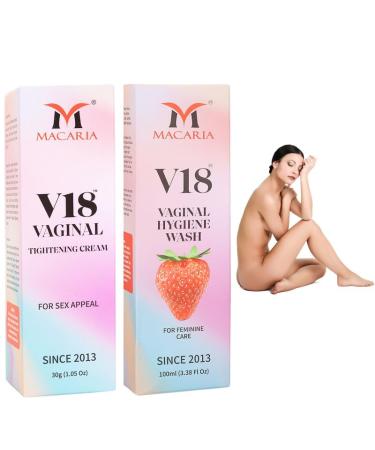 MACARIA V18 Vaginal vagina pussy tightening & sex increase gel cream + vaginal yoni pussyi private part wash for girls