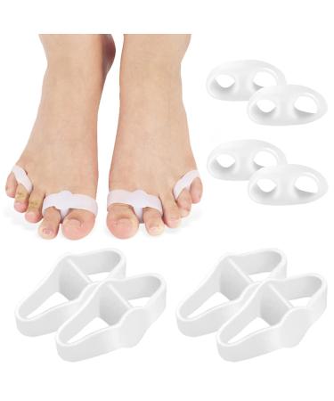 YUTTTPL 8 Pcs Toe Separators with 2 Loops Big Toe 2 Little Toe Corrector Toe Straighteners Hallux Valgus Correction Gel Toe Separator for Bunion Pain and Overlapping Toe Reduce Pain and Rubbing