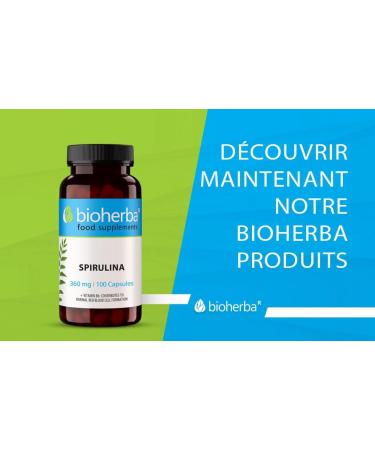 SPIRULINA Supplement - Capsules 360 mg 100 pcs Premium Superfood for Health and Vitality by BIOHERBA - Buy Online on GoSupps.com