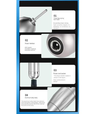 Bonkshire Electric Nail Drill For Acrylic Gel Nails Manicure Pedicure Polishing Shape Tools For Home Salon Use Multifunctional B Gradient Silver - Buy Online on GoSupps.com