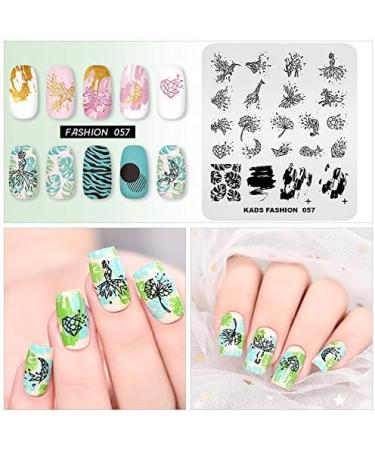 Alexnailart Nail Art Stamping Plates Image Template Broken Geometry Graphics Leaf Pattern Design Stamper Nail Art DIY Print Manicure Nail Art Stencil Tools FA057 - Buy Online on GoSupps.com