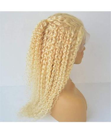 Blonde 13x4 Lace Front Wig Curly Transparent Brazilian Remy Real Hair for Black Women | 150% Density | 24 Inches - Buy Online on GoSupps.com