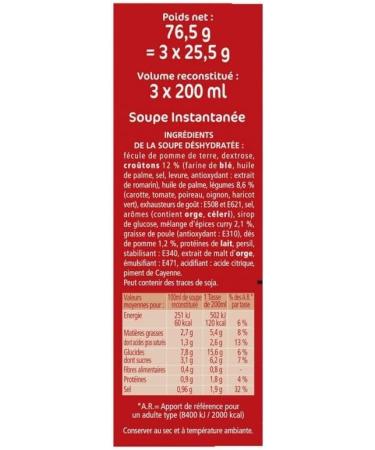  G n rique ROYCO - Indian Soup 75G - Spicy and Authentic Flavors for a Delicious Gourmet Break - Set of 4 - Buy Online on GoSupps.com