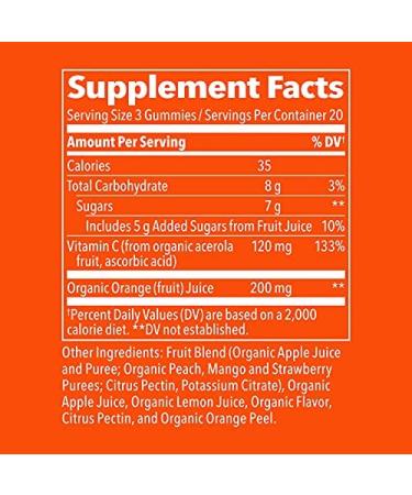 Fruily Organic Vitamin C Boost Gummies - Mixed Fruit Flavor - 60 Count - Buy Online on GoSupps.com