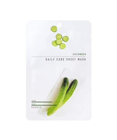 Eunyul Daily Care Cucumber Face Mask Pack - 10 Pieces Vegan Korean Skincare Hypoallergenic Tencel & Natural Ingredients - International Shipping Available - Buy Online on GoSupps.com