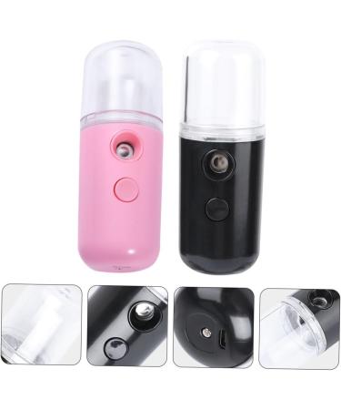 CANIGHT 2pcs Spray Hydrating Apparatus Facial Cleaner Beauty Sprayer Pink Cleaner Plastic Black - Buy Online on GoSupps.com