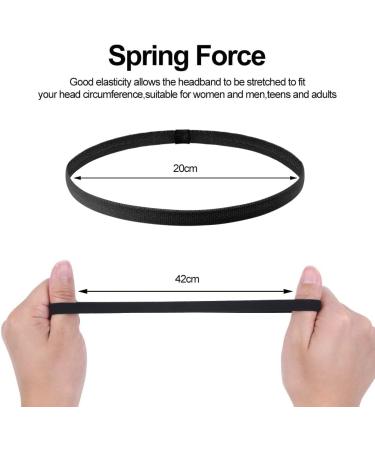URAQT Sport Headbands 9 Pcs - Non-Slip Elastic Silicone Hairband for Women and Men - Athletic Sweat Bands for Running, Gym, Yoga - 9Pcs Thin - Buy Online on GoSupps.com