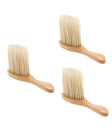 FRCOLOR 3pcs hair cleaning brush barber cleaning brush broken hair brush hairdressing cleaning brush salon haircut duster hairdressing cleaning duster neck duster hair clipper nylon shave