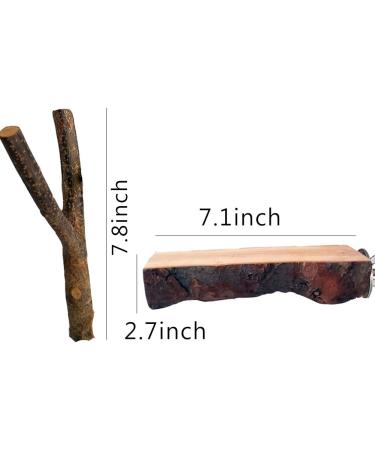 Natural Wood Fork Bird Perch Stand Toys | 3PCS Bird Cage Accessories for Budgies, Cockatiels, Conure | Platform for Lovebirds, Hamster, Rat - Buy Online on GoSupps.com