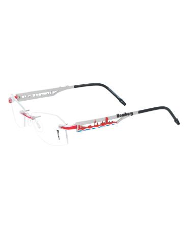 switch it set Combi Hamburg Skyline 2017 interchangeable temples in the color palladium-matt red-white-blue