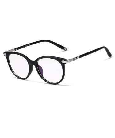 PARWANA Anti Eye Strain Reading Glasses Blue Light Blocking Computer Readers Comfort Flat Light Mirror Eyeglasses +250 Black-golden