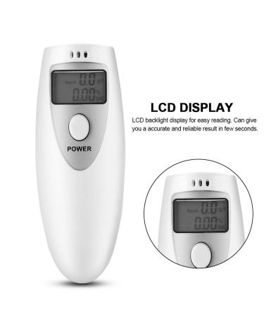 Digital White Breathalyzer Analyzer - Portable Handheld Alcohol Tester for Accurate Alcohol Analysis - Buy Online on GoSupps.com