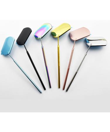 2 set of Eyelash Mirror Checking Magnifying Beauty Tool Mirrors Extension Accessories for Check False Portable Stainless Steel Black 2 set of (Black) - Buy Online on GoSupps.com