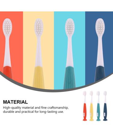 TOYANDONA Kids Toothbrush Set | Children's Manual Toothbrush for 3-6 Years Old | Teeth Cleaning Brush | Oral Care | Baby Training Toothbrush | Mixed Colors | 4Pcs | 12.6X2CM - Buy Online on GoSupps.com