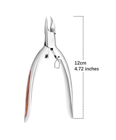 Professional Podiatrist Toenail Clippers for Ingrown & Thick Nails | Safety Lock, Wooden Handle | Large Size - Buy Online on GoSupps.com