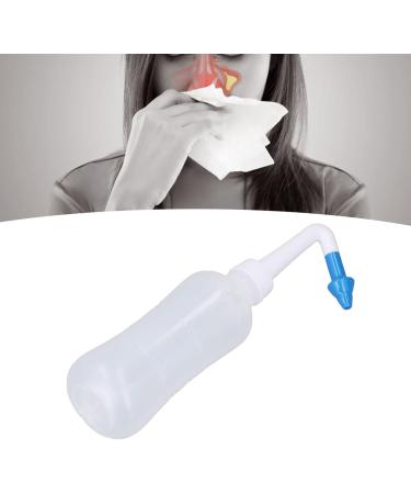 300ml Sinus Rinse Bottle - Nasal Irrigation Cleaner for Adults & Kids | BPA-Free Pressure Rinse - Blue Nose with Hole - Buy Online on GoSupps.com