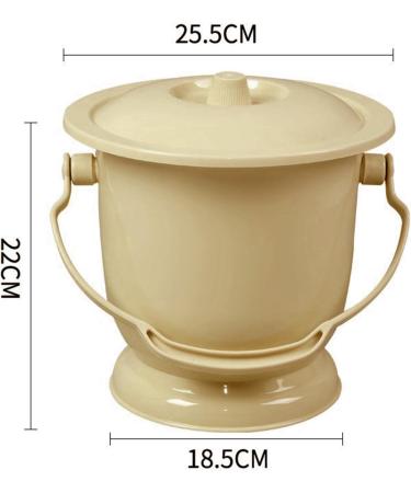 yotijay Chamber Pot with Lid Bedpan Spittoon Indoor Splashproof Pee Potty Urinal Bottle Light Yellow - Buy Online on GoSupps.com