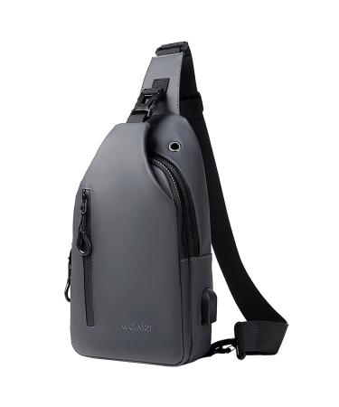 A-qmzl Sling bags breast pocket men crossbody shoulder bag Small shoulder pockets crossbody-bags outdoor waterproof casual man bags for hiking cycling (gray) - Buy Online on GoSupps.com
