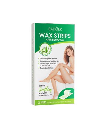 AUBLINTO VLIESTRING CALE WORLD Warm wax and sugar paste skin -friendly simple hair removal pure cold wax strips Any type of depilation on leg breast back Intimate area & face aloe vera unit size