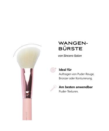 SINCERO SALON Contour Brush | Premium Makeup Brush for Blusher & Contouring Powder | Rose Gold Cheek Brush | International Shipping Available - Buy Online on GoSupps.com