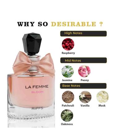 La Femme Bloom Premium Imported Scent Frutiy Floral & Woody Soothing Fragrance Long Lasting Perfume Spray For Women 100ml - Buy Online on GoSupps.com