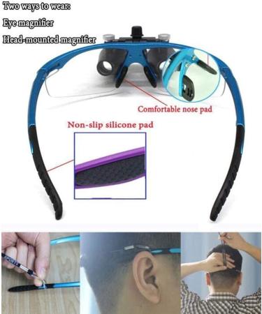 Magnifier 3.5X 420mm Dental Surgery Magnifying Glass Binocular Loupe handsfree Headband Magnifier with Led Headlights with Handy Carry Case for Hobby Electricians Jewelers - Buy Online on GoSupps.com