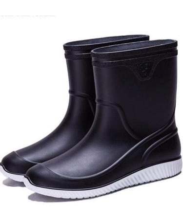 Laple Men's Slip-On Waterproof Non-Slip Rain Boots - Size 9, Black - Buy Online on GoSupps.com