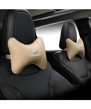 AYHYA Car Neck Pillow For MG Cyberster 20242025 Soft Leather Headrest Neck Pain Relief Headrest Support For While DrivingBeige normal Beige - Buy Online on GoSupps.com