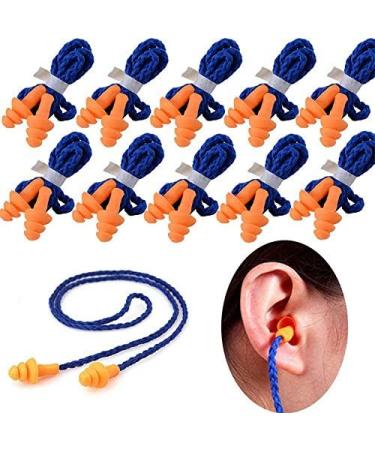 Binifub 100 Pairs Individually Wrapped Soft Silicone Corded Ear Plugs Reusable Hearing Protection Rubber Earplugs - Buy Online on GoSupps.com