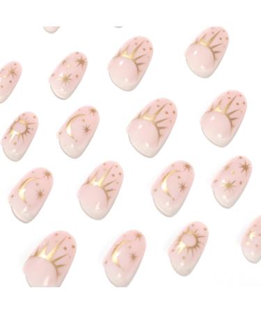 Buy BABALAL Glossy Press on Nails - 24Pcs Short Round Acrylic Fake Nails for Women & Girls | NAILR-03 - International Shipping Available - Buy Online on GoSupps.com