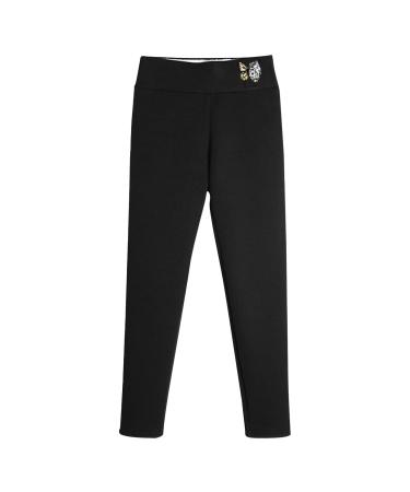 Mjiqing women warm slim pants high waist oversized thermol gins with interior fleece warm teddy sports leggins winter leggins jogging pants thermo pants plush fluffy warm for outdoor house 34 black