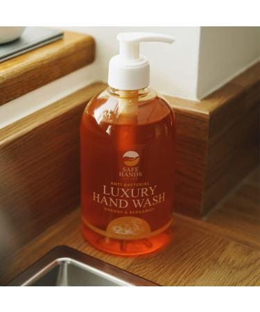 Safe Hands | Luxury Hand Wash | Orange & Bergamot | 5 Litre | Moisturising hand soap liquid | Antibacterial | Anti Bac Hand Soap | Removes 99% of Bacteria | Kind to Skin 5L - Buy Online on GoSupps.com