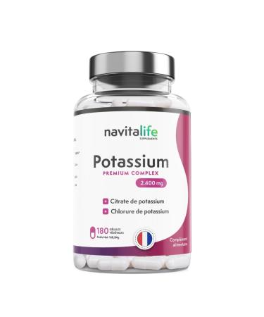 Citrate de Potassium Complex 1800 mg + Chlorure de Potassium 600 mg | Double Action Premium Compl ment Sportif Maintien Musculaire Tension Art rielle | Absorption Maximale 180 Capsules