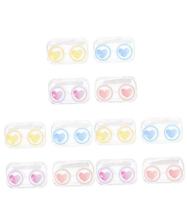 Solustre pack with 12 pieces of contact lens container Organizer Make-up container container for cosmetic lenses etui for cosmetic lenses Small make-up mirror-etui make-up lenses container