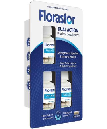 Florastor Dual Action Probiotic Supplement Strengthens Digestive & Immune Health Balances Gut Flora 500mg Saccharomyces Boulardii CNCM-I-745 (3 Bottles 30 Capsules Each) - Buy Online on GoSupps.com