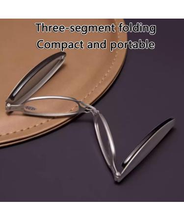 Buy NILZA Mini Reading Glasses - Slim Pocket Readers Folding Computer Glasses Compact Eyeglasses with Keychain - 2.5 +2.0 Black | International Shipping Available - Buy Online on GoSupps.com