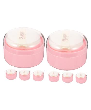Kisangel Travel Baby Powder 8 Pcs Body Powder Puff Box Baby Powders Compact Synthetic Sponge Child Pink Baby Powder
